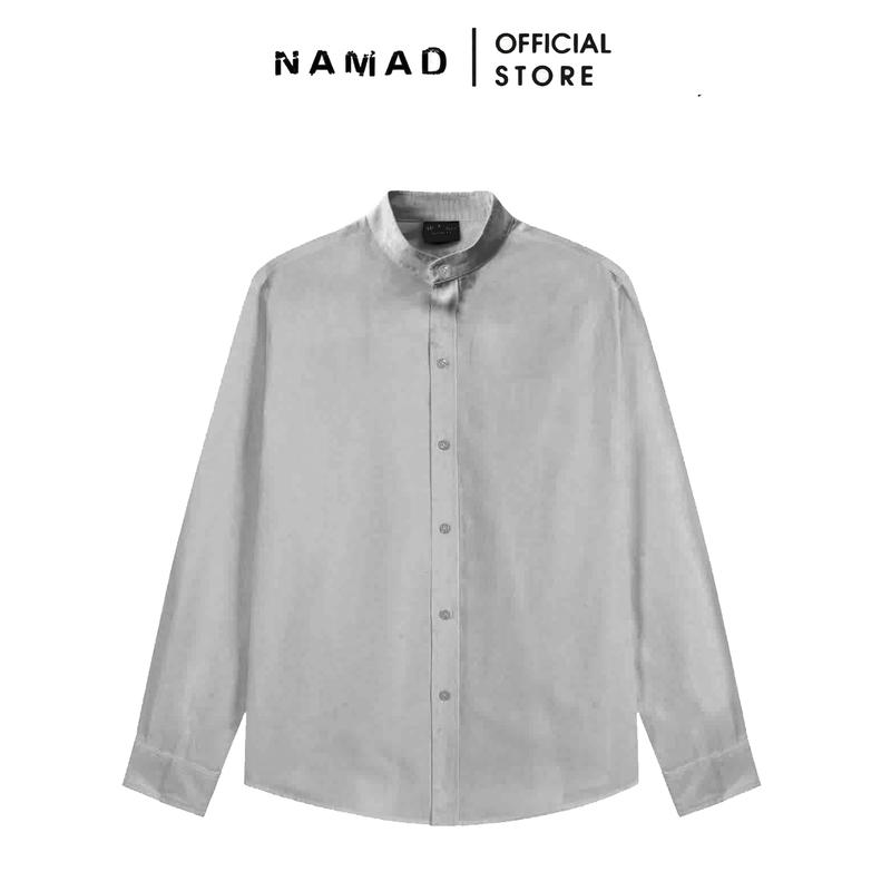 Độc quyền [NAMAD x Tư đẹp chai thích live‍️‍️] Áo sơ mi trơn dài tay Namad cổ tàu chất liệu Oxford dầy dặn, lên form đẹp thấm hút mồ hôi NM01   Menswear aotrang  nam sominam  dep 2