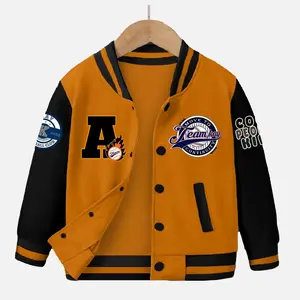 Jaket Baseball Varsity Anak Bisa Request Inisial A-Z Laki Laki Perempuan Umur 3-13 Tahun Fashion