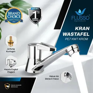 Flusso Kran Wastafel Cuci Tangan Kamar Mandi Garansi 1 Tahun Original
