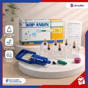 Alat Bekam Terapi Tubuh Tradisional Full Set Isi 6 Kop Angin Untuk Meredahkan Pegal Linu & Nyeri Otot
