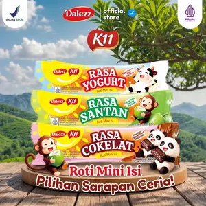 COD Halal dan BPOM Dalezz Cemilan Snack  Lumer Enak.Roti Mini Isi Rasa Santan Cokelat Yogurt Flavored Filled Mini Bread| 11 pcs | 16 pcs