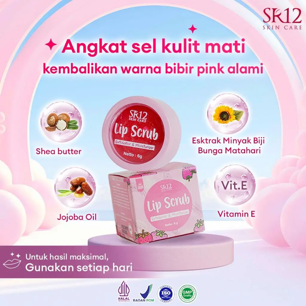 SR12 Lip Scrub Exfoliator & Moisturizer / Scrub Bibir