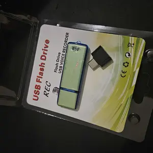 DETEKTIFFATUR Voice Recorder USB Flash Drive Biru Memori 8GB Digital Audio Recorder Portable U Disk Penyimpanan Rekaman Suara