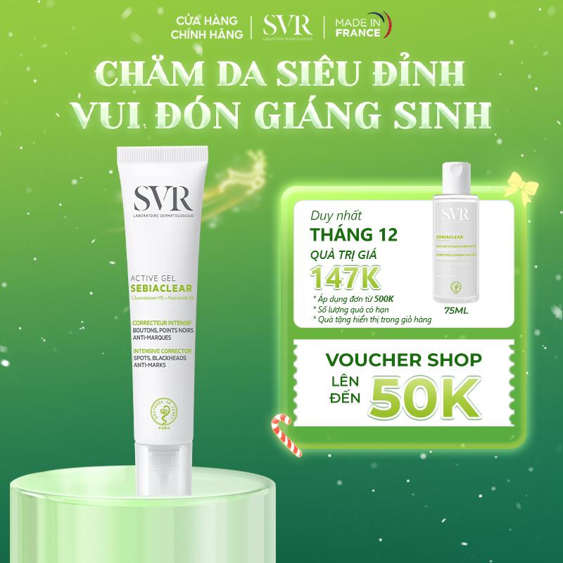  Kem dưỡng dành cho da dầu  giảm mụn SVR SEBIACLEAR ACTIVE GEL 40ml 