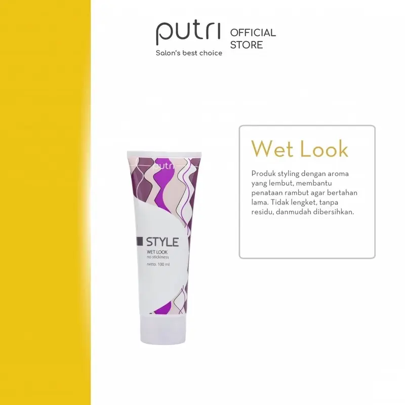 PUTRI Style Wet Look No Stickiness 100ml - Menjaga Tatanan Rambut Tahan Lama 1