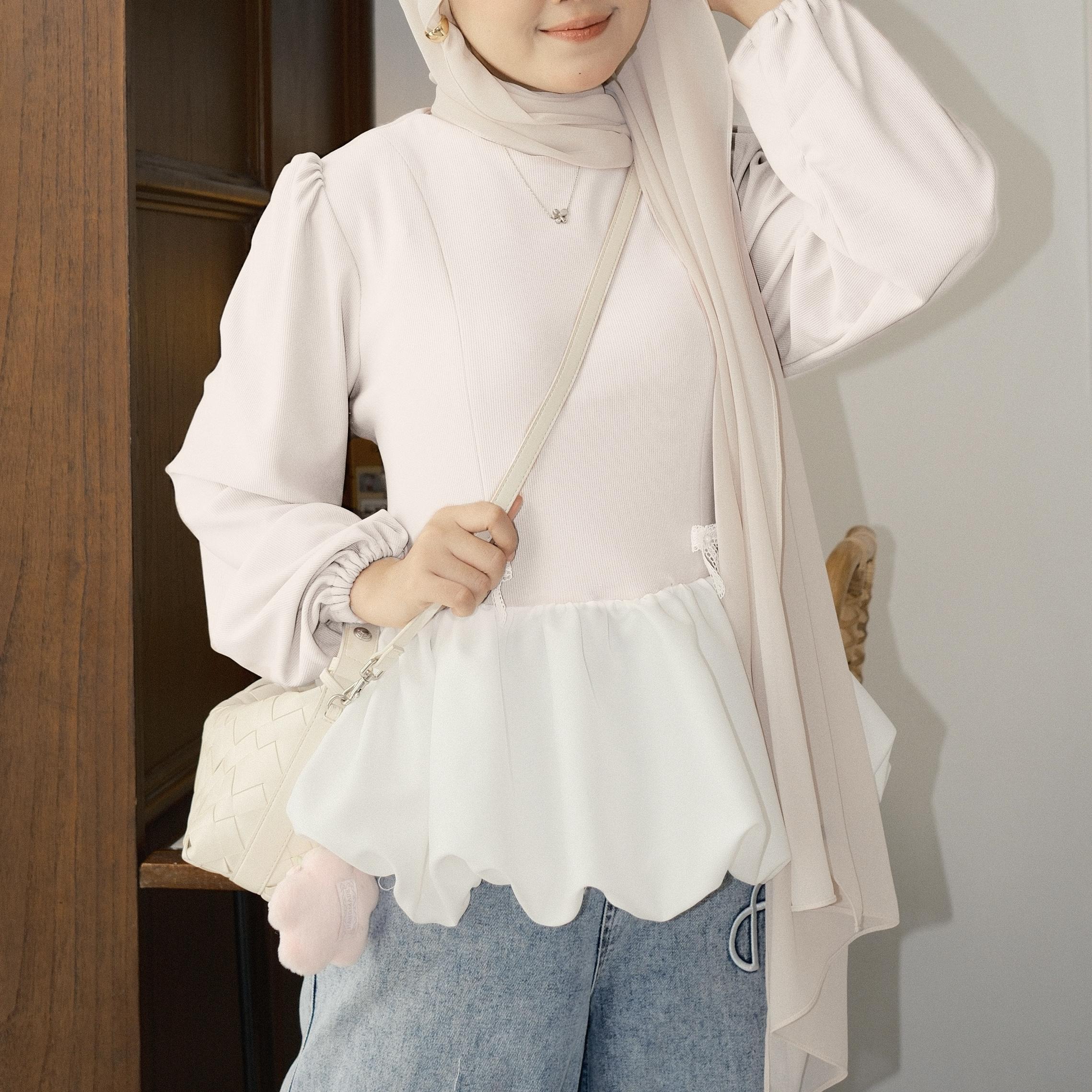 BV - DHIVA CHOICE BLOUSE WANITA SUYI ATASAN PITA LENGAN PANJANG - ATASAN WANITA