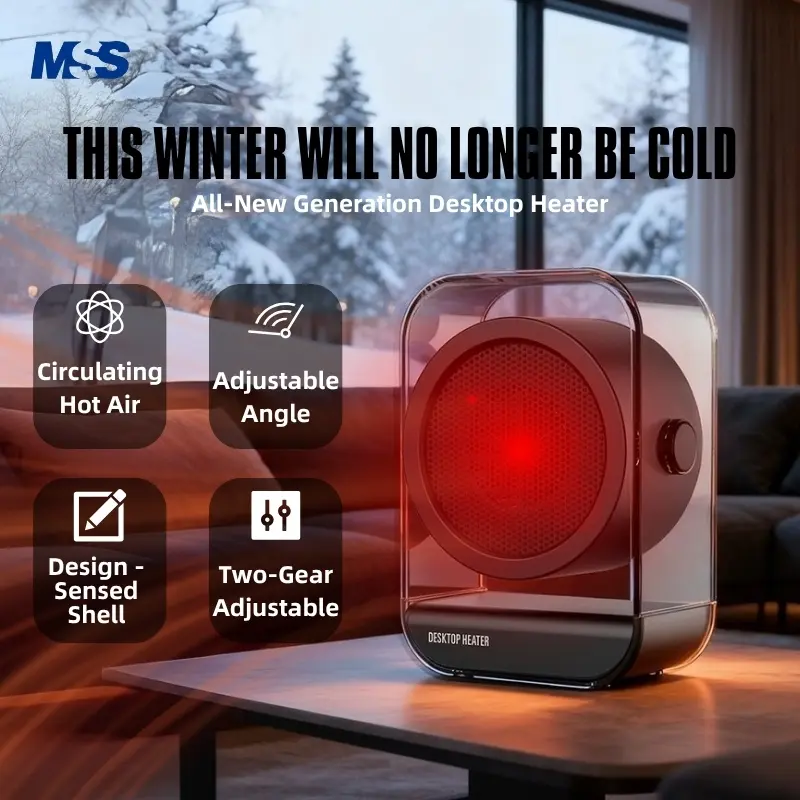 MSS High appearance value PTC Ceramic Quick Heating Desktop Heater Fan-For Home & Office Use, Portable Winter Heating Appliance