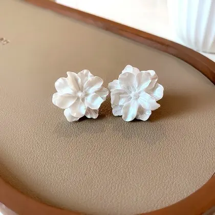 Anting Korean Style Model Tusuk Bunga Tindik Flower Earrings Accesories Fashion Aksesoris Anting AS Grosir E45 3