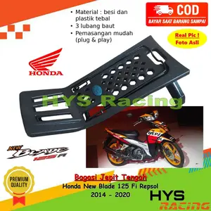 HYC Bagasi Tengah Motor HONDA Blade New Repsol 125 Fi 2014 - 2020 Penjepit Barang Variasi