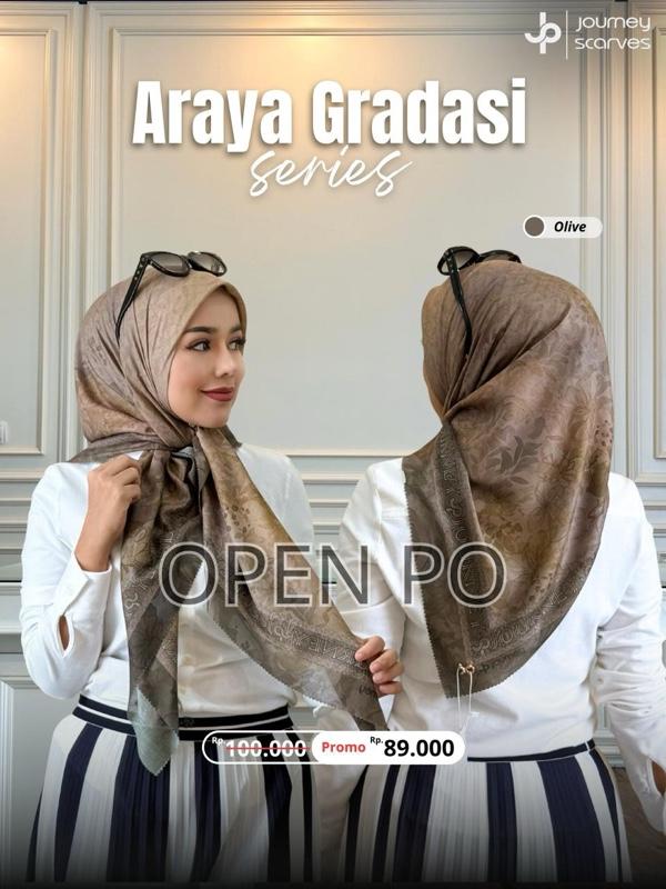 ARAYA SERIES TERBARU by JOURNEY SCARVES ORIGINAL jp ori hijab segiempat wanita muslimah hijab motif