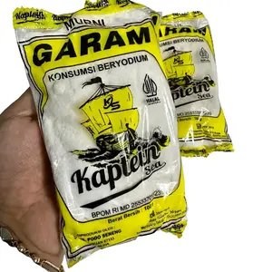 [isi 10pcs] Garam halus beryodium cap kaptein JATIM Salt halal kemasan 100 gram   Bahan Masakan Makanan kemasan kecil