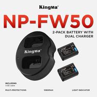 Gambar KINGMA Battery Sony NP-FW50 2-Pack with Dual Charger - Non Lcd Display dari MACRO.id Kota Administrasi Jakarta Barat 1 Tokopedia