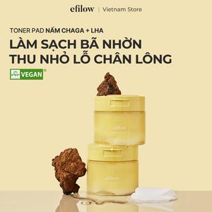 Toner Pad Nấm Chaga + LHA Làm Sạch Bã Nhờn, Thu Nhỏ Lỗ Chân Lông Efilow 180g (70 miếng)