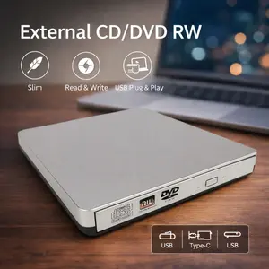 External CD/DVD RW Optical Drive USB Type C for Laptop IT905