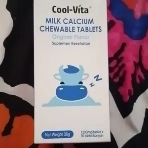Coolvita Calcium Chewable New Zealand Milk Flavor - Suplemen Kalsium Kunyah untuk Kebutuhan Tulang, Otot dan Gigi Harian - Original & BPOM