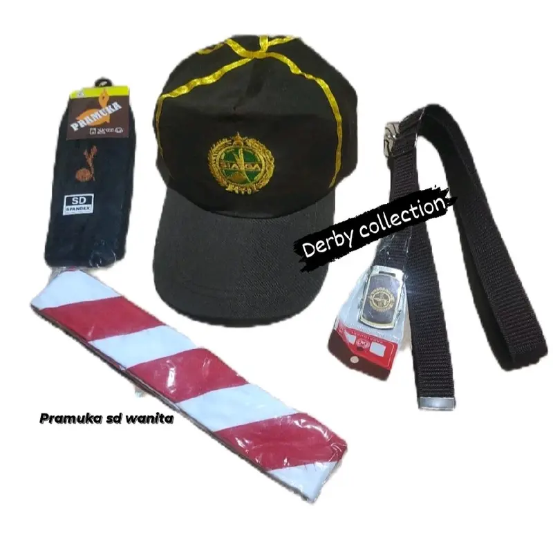 perlengkapan sekolah SD pramuka .topi dasi kaos kaki dan sabuk 5