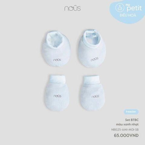 [KOL Phụ kiện] Set bao tay bao chân cho trẻ sơ sinh Nous phối màu, họa tiết (cho bé dưới 5kg)