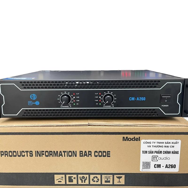  CỤC ĐẨY CÔNG SUẤT 2 KÊNH CM AUDIO A-260 20 SÒ 500W  1 KÊNH HÀNG CHÍNH HÃNG BẢO HÀNH 12 THÁNG 