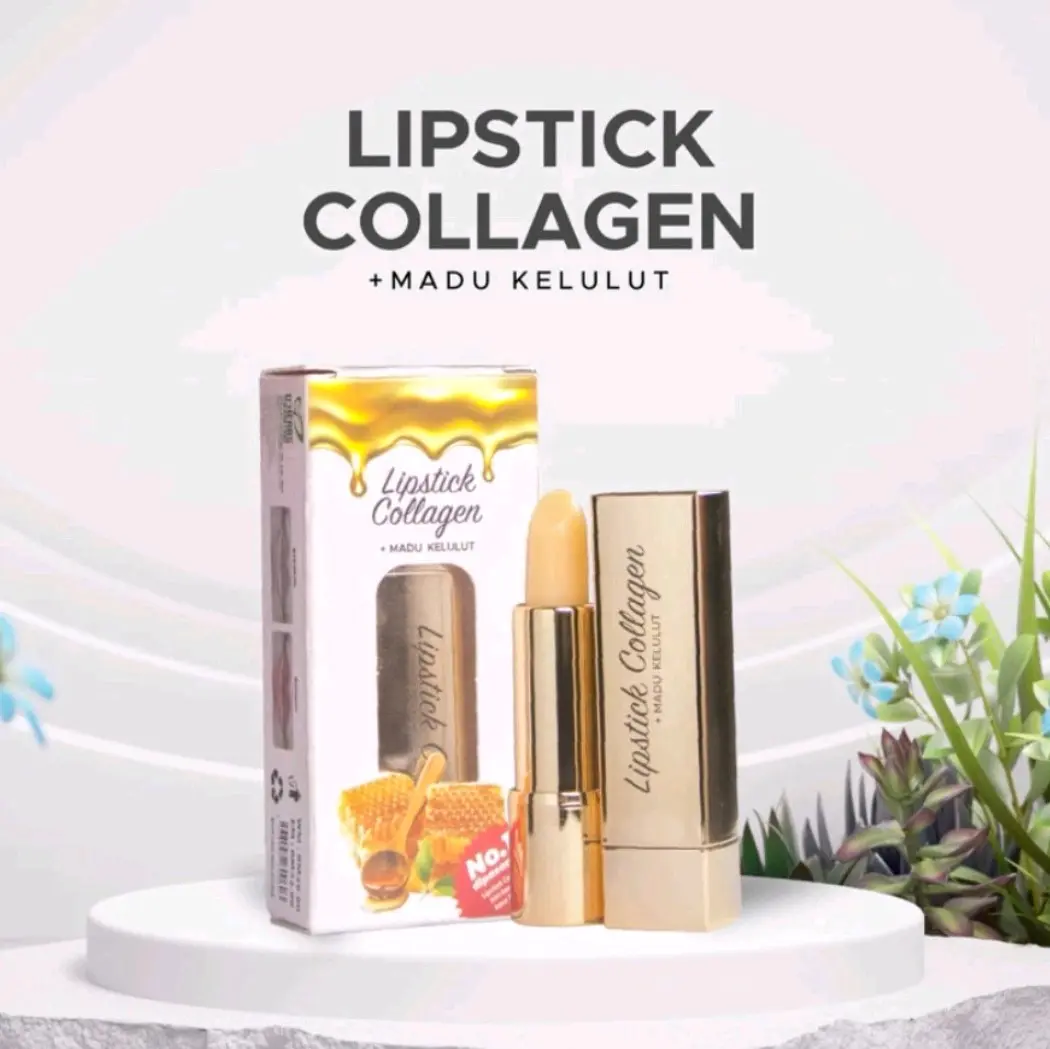 DHERBS LIPSTICK COLLAGEN + MADU KELULUT Lipgloss make up Cosmetic