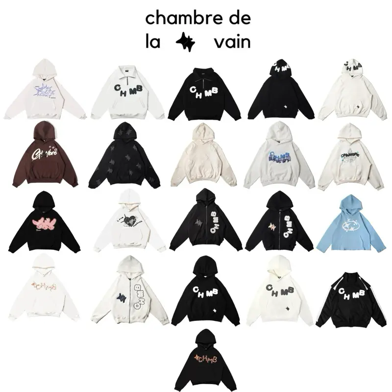 (ORIGINAL 100%) Boxy Hoodie Chambredelavain Sweater Unisex (ORIGINAL 100%) Boxy Hoodie Chambredelavain Sweater Unisex