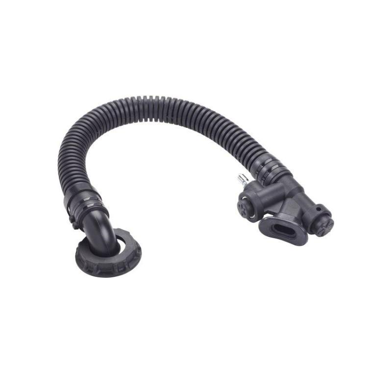 Completed airway: elbow, corrugated hose 16