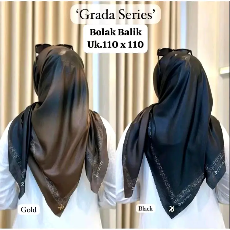 hijab/jilbab motif gradasi terbaru kerudung segiempat voal premium printing digital terlaris Muslim Wanita Syari