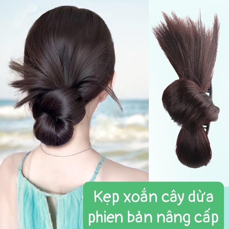 Kẹp xoắn cây dừa phiên bản mới tóc tơ lạnh dành cho nữ tóc kẹp tóc giả wig