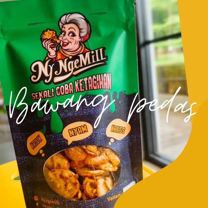 Kerupuk bawang pedas mix 3 jenis di campur by ny.ngemill 3
