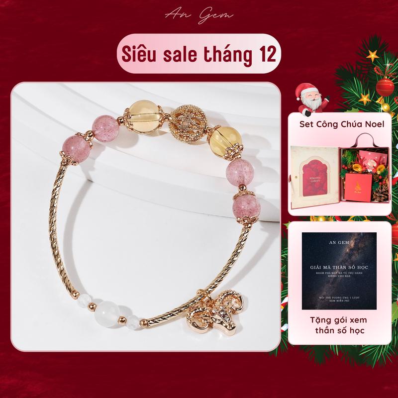 Vòng tay nữ đẹp 12 Cung Hoàng Đạo mix đá tự nhiên An Gem,Vòng tay and lắc tay phong thủy nữ đính đá charm phụ kiện tinh tế Cung Hoàng Đạo quà tặng 8 3 quà 20 10 sinh nhật giáng sinh Noel Tết Valentine TẶNG GÓI XEM THẦN SỐ HỌC