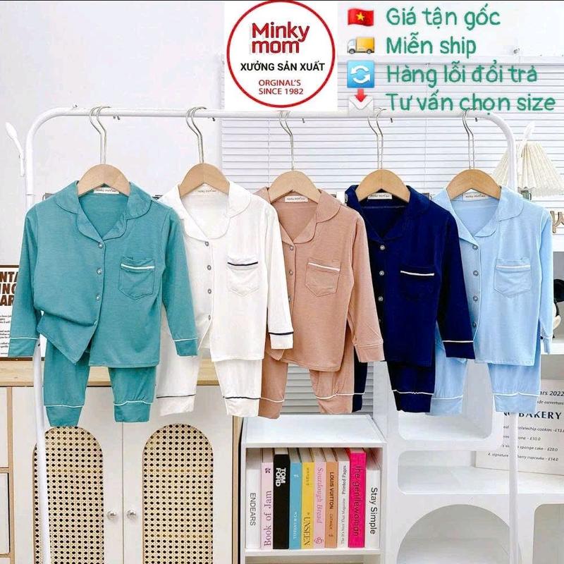   8KG TỚI 40KG  PIZAMA MINKY VIỆT NAM Bộ Quần Áo Dài Tay Thun Lạnh LDD54 cho Trẻ Em Bé Trai Bé Gái Dễ Thương vải mềm mịn thoáng mát. Cho Bé 