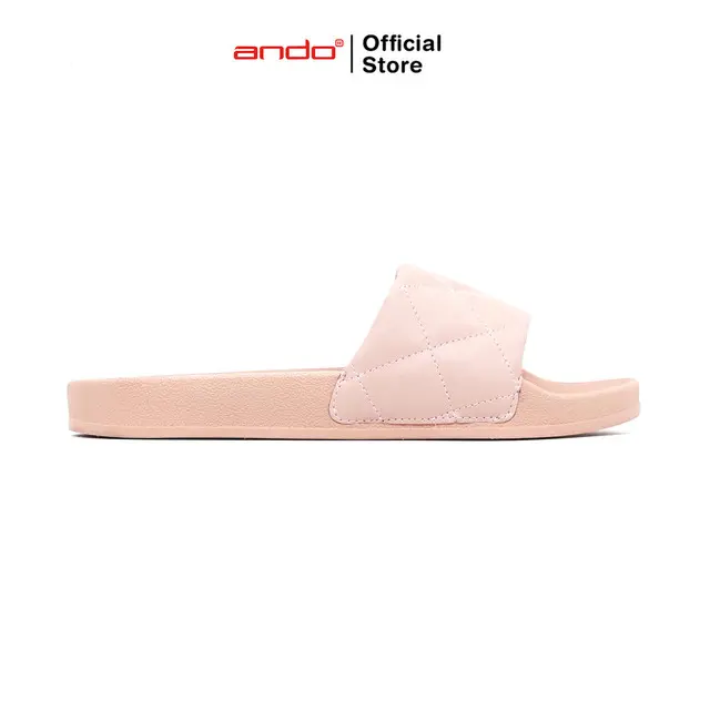 Ando Official Sandal Selop Slip On Almas Wanita Dewasa - Merah Muda 1