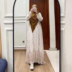 Rihana Dress Gamis Rayon Twill Premium Busui Friendly