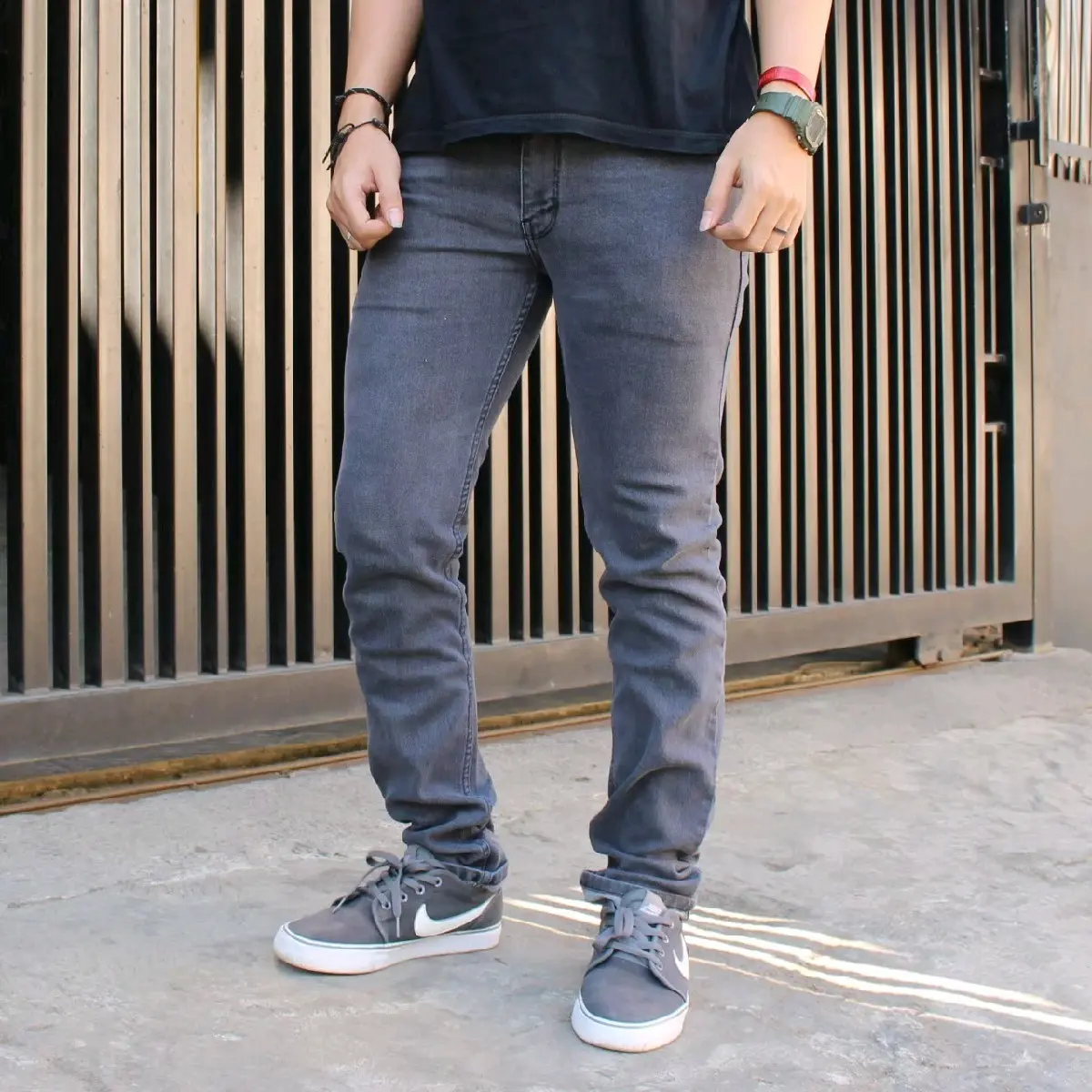 Celana Jeans Pria Slimfit Denim Grey Jumbo Jeans Stretch Blackfield Ukuran 27-42 - Bahan Denim Stretch Premium - High