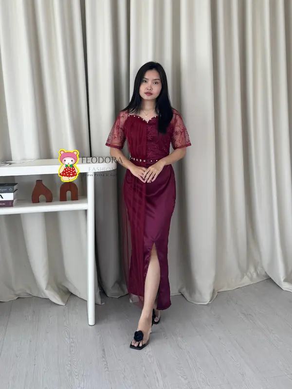 [ FEODORA ] DRESS AURORA / dress pesta premium / gaun pesta terbaru / dress party / dress kondangan / dress natal 2025 7