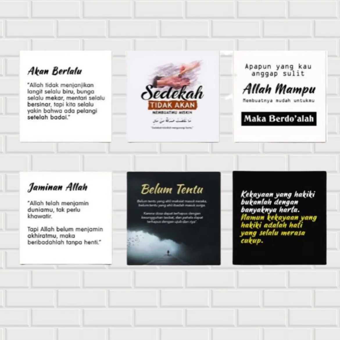 Walldecor motivasi quote hiasan dinding nasehat kata bijak bahasa indonesia Hadiah