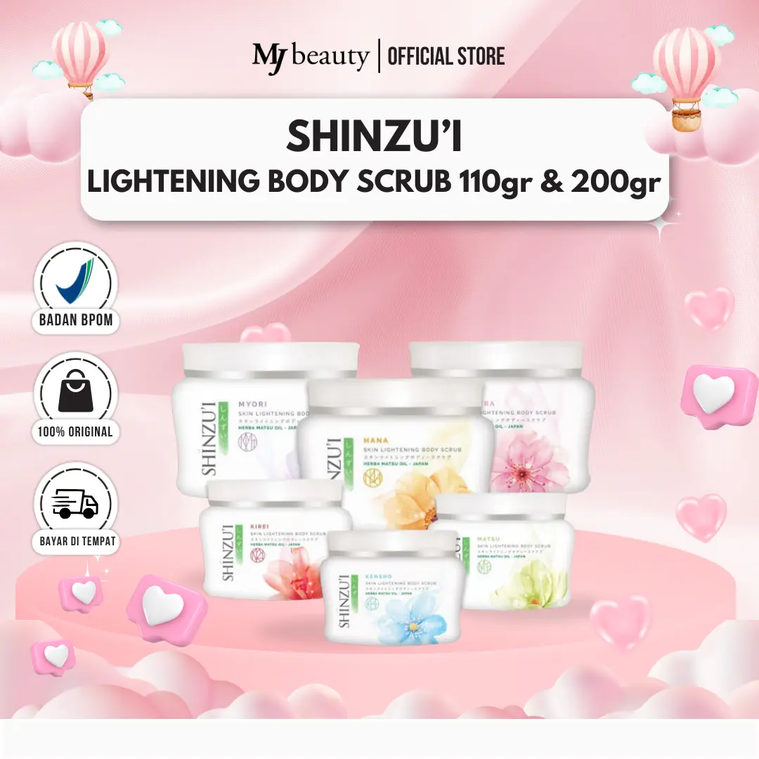 SHINZU'I Body Scrub untuk Mencerahkan Kulit - Lulur Perawatan Tubuh lulur  badan