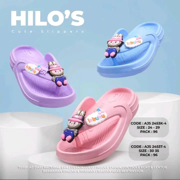Sandal Jepit Anak Perempuan Labubu viral Sandal Anak Cewek Terbaru Jepit Usia 2 4 5 Tahun