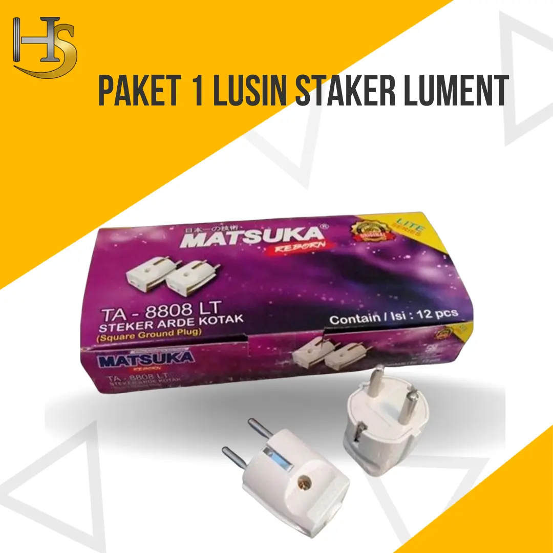 STAKER ARDE MATSUKA| Murah !! Steker Arde Bulat / Steker Putih Bulat isi 12 pcs