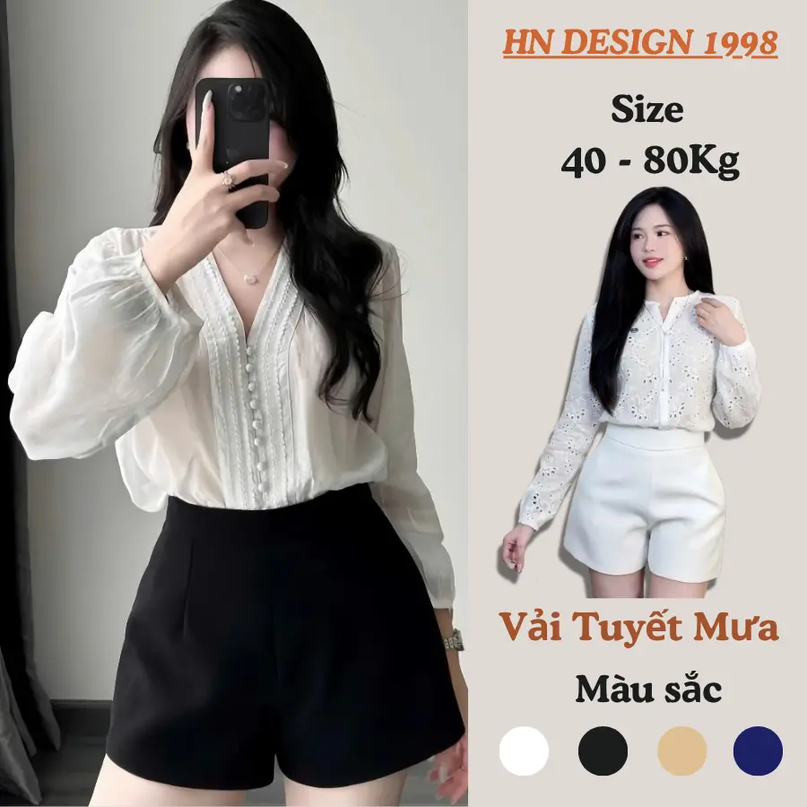 COMBO Quần đùi nữ 2026 mẫu mới có BIGSIZE HN DESIGN quần sooc 2 lớp cạp cao có túi Thời Trang 238