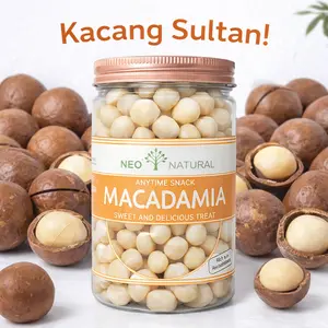 Macadamia Nuts Premium 200gram Botol  | Kacang Sultan | Super Creamy | Healthy Snack/Kacang Sultan! Macadamia Nuts Premium – Gurih Creamy & Sehat/Macadamia Nuts Premium Neo Natural | Lemak Sehat | Camilan Mewah/ Macadamia Nuts Premium