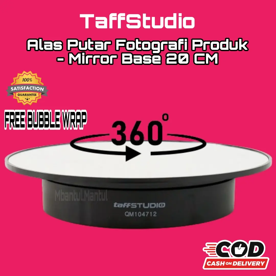 TAFFSTUDIO ALAS PUTAR FOTOGRAFI Rotating Display 360 Turntable 20 cm Camera