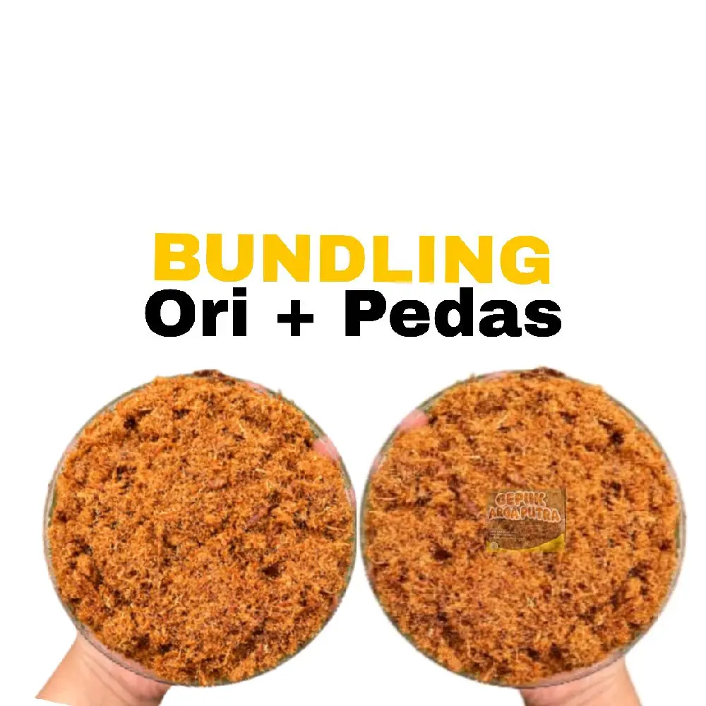 Paket Bundling Abon arga Putra Pedas + Ori Beli 2 lebih Murah
