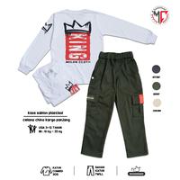 Gambar Setelan Kaos Distro Anak King Milan White Cotton Combed dan Celana Chino Kargo Panjang Pinggang Karet 3 Warna Usia 3-12 Tahun - Kaos Panjang + aktive kargo Cream, Setelan M ( 3 - 4 tahun ) dari Maximo Clothing Store Kab. Bandung 3 Tokopedia