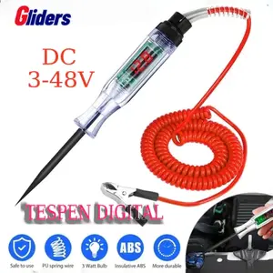 Tespen Digital DC Multifungsi Tespen Listrik Mobil Motor 3V/12v/24v/36V/48V Auto Voltage Universal Digital Testpen DC