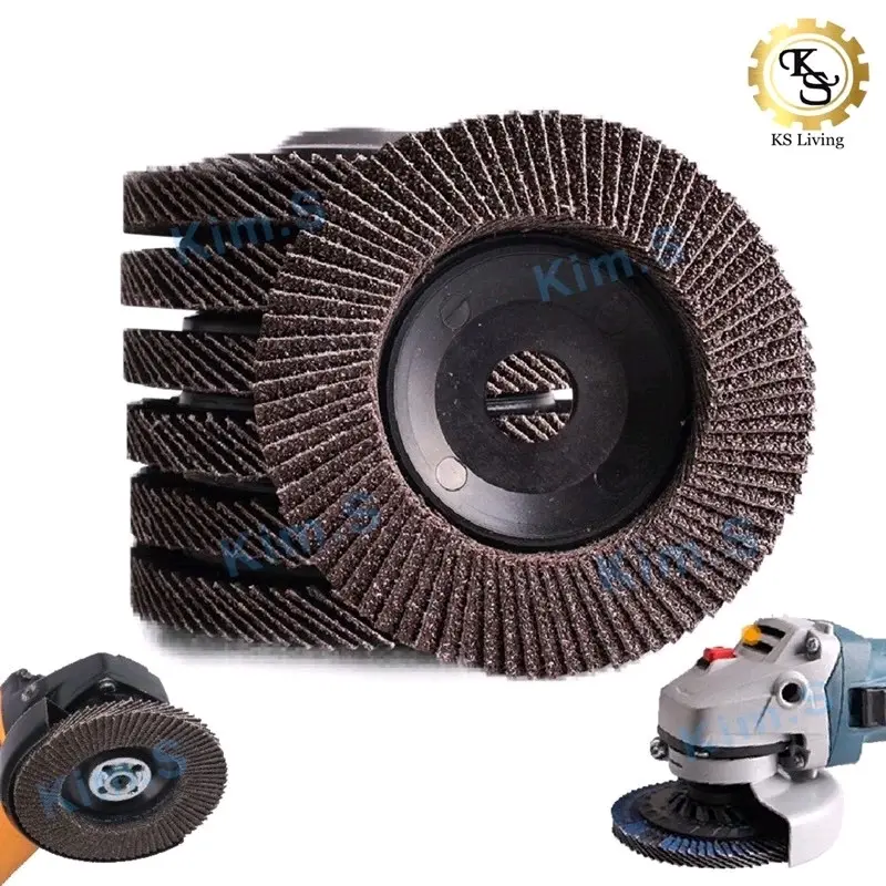Kim.S 4”(100mm) Paper Flat Disc Angle Grinder inox Gosok Disc Wheel Wood Metal Besi Polish Sanding Magic Disc
