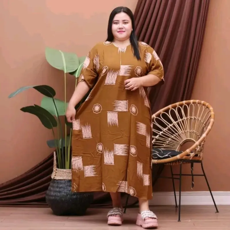 Daster motif cika jumbo bahan rayon ld 125 max bb 85kg busui friendly bisa cod 4