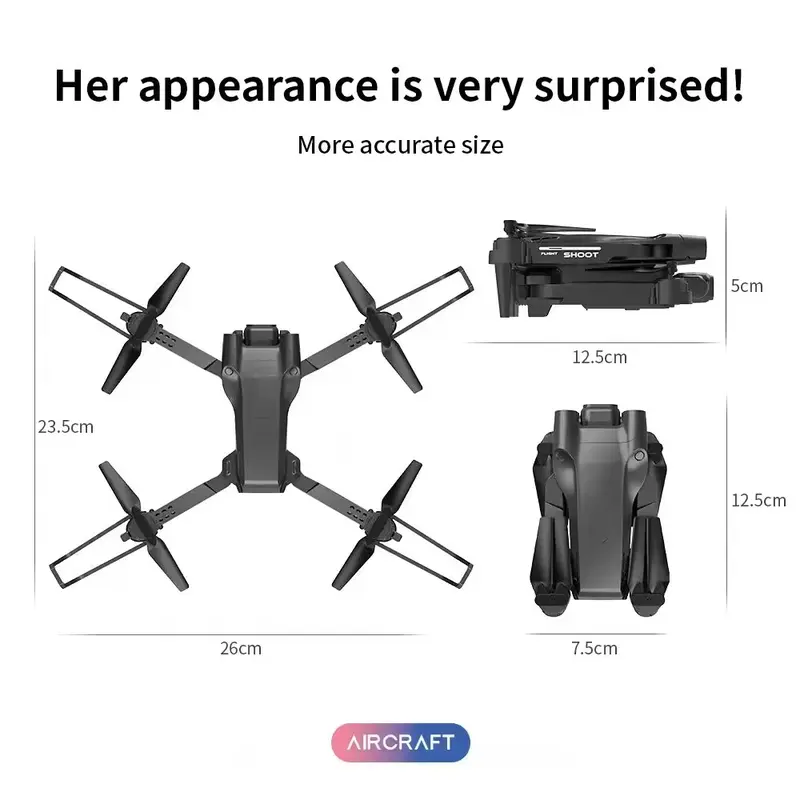 Penjualan Panas F195 Mini Drone WiFi FPV Lipat Quadcopter RC Dron Toys Gifs 1