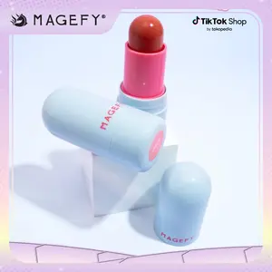 MAGEFY Blush Cream Stick 3-in-1 MF-F08-ES01 – Creamy Blusher Ringan untuk Cheek, Lip & Eyes, Finish Matte Natural, Travel Friendly & Gampang Dipakai Pemula