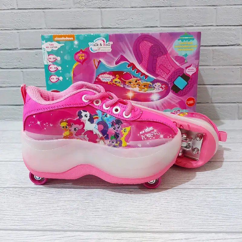 Sepatu roda NON LED karakter anak roda 4 / sepatu roda 2 in 1 / Sepatu roda anak perempuan / sepatu roda anak laki laki 3