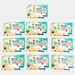 WBK BABY Tisu Basah Bayi Organik 10 Pack Tanpa Alkohol dan Pewangi Aman Nyaman Efektif untuk Pembersihan Bayi Lembut dan Alami Wipes Tissue
